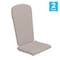 Flash Furniture 2PK Cream High Back Adirondack Chair Cushions JJ-CSN14501-CREAM-2-GG - alternate 9